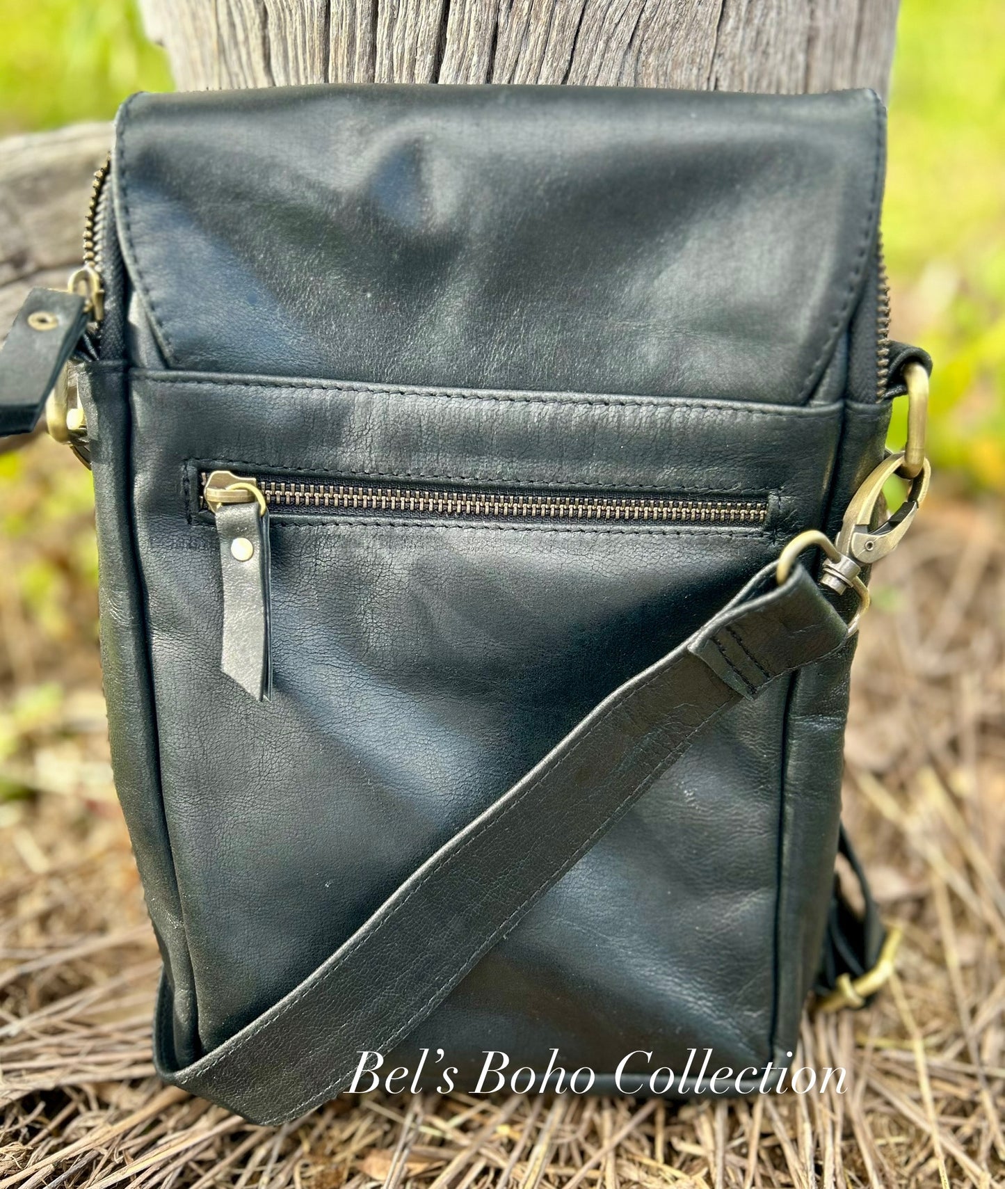 Unisex Leather Shoulder Satchel