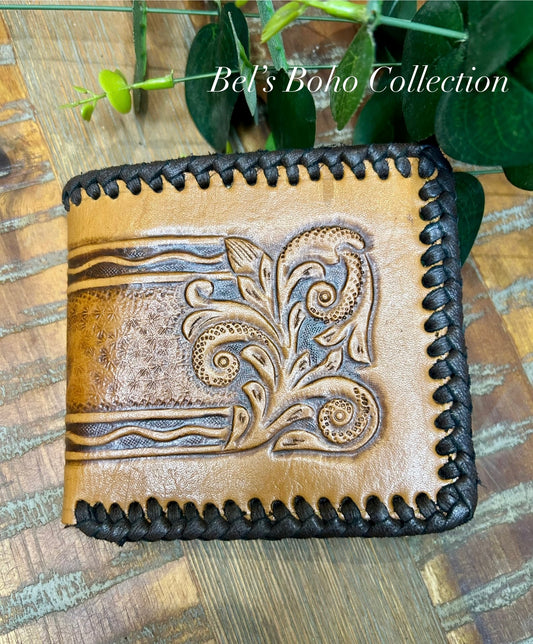 Hand-Carved Unisex Wallet