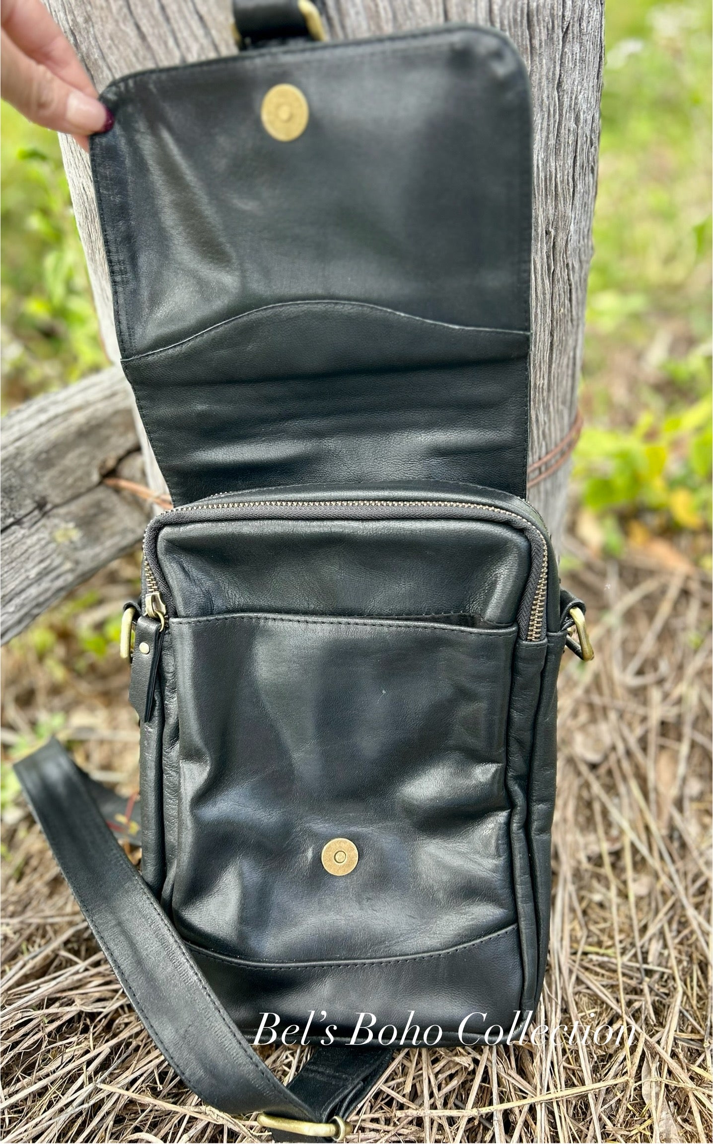 Unisex Leather Shoulder Satchel