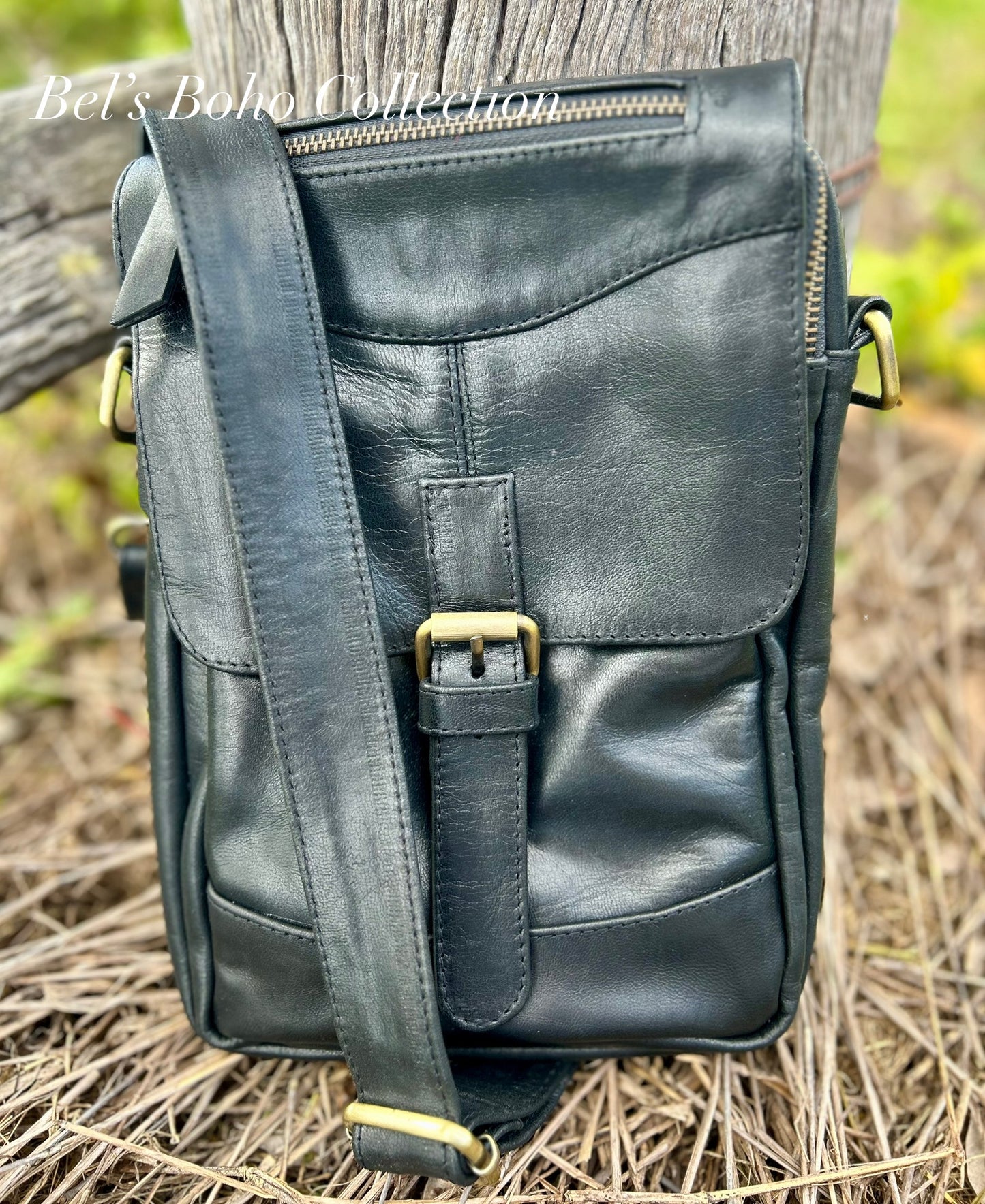 Unisex Leather Shoulder Satchel