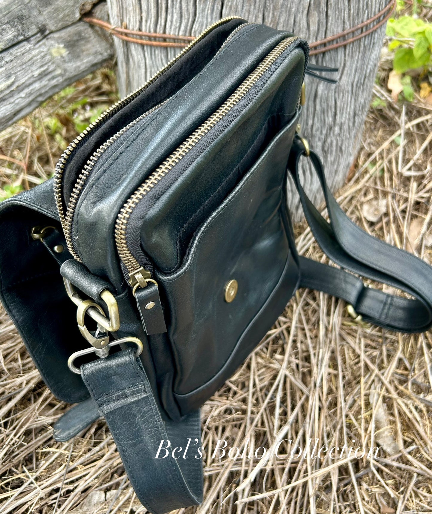 Unisex Leather Shoulder Satchel