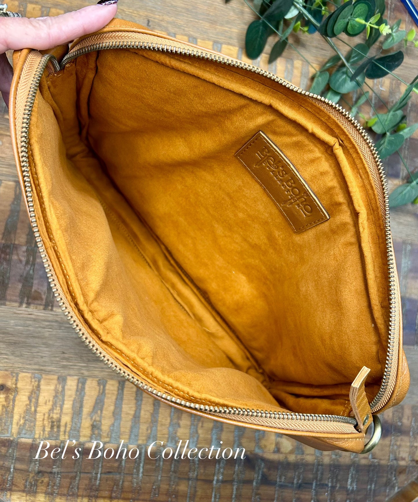 Hand-carved Leather Mandala Laptop Carry Bag