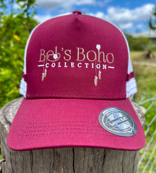 Maroon & White Trucker Cap