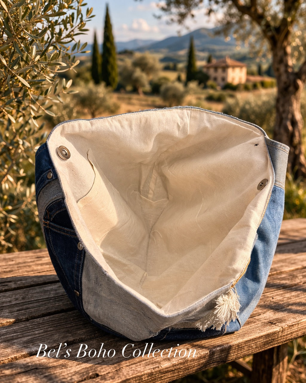 The Champagne & Sass Denim Tote