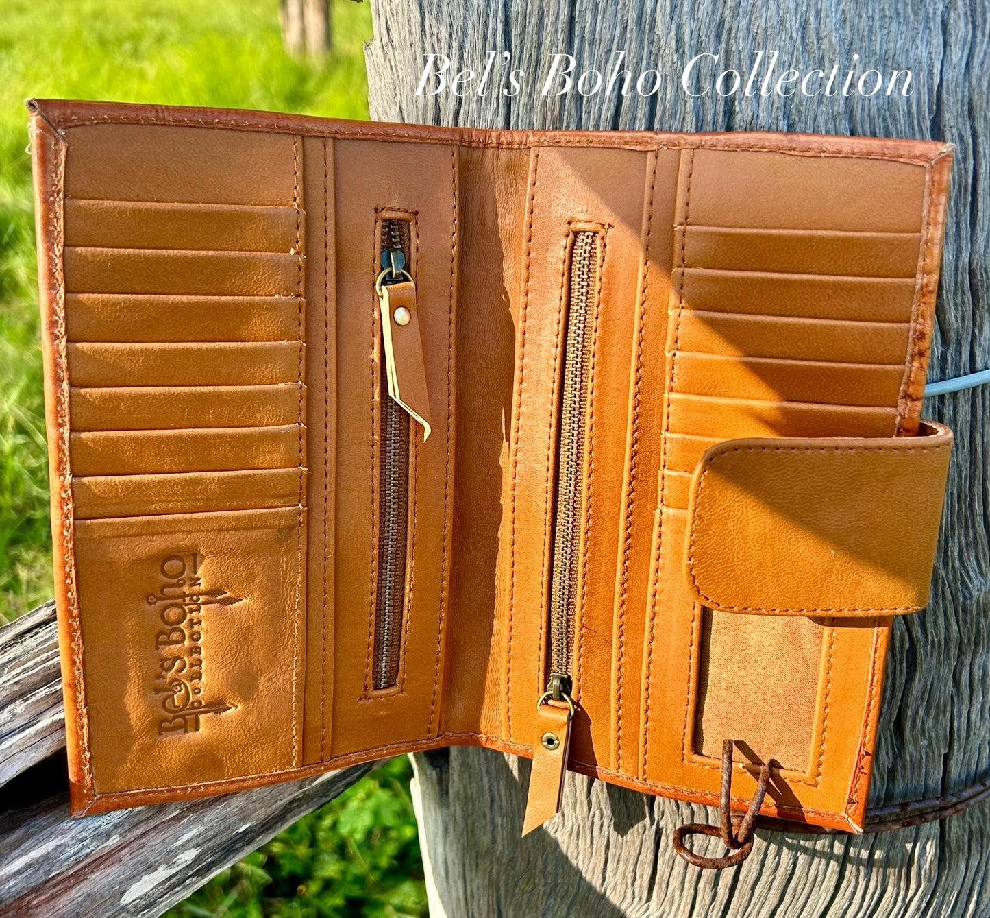 Hand-Carved Lotus Wallet