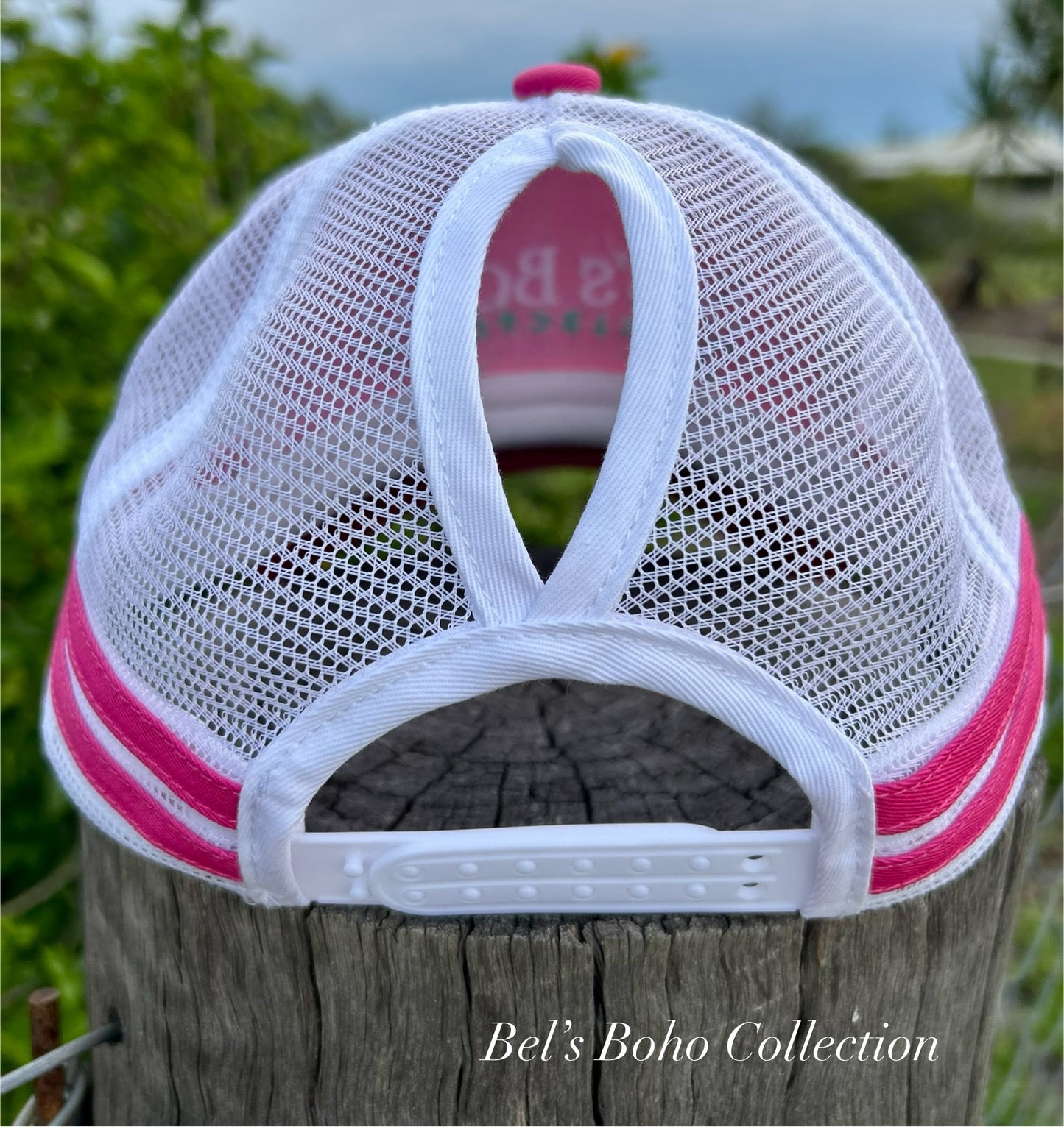 Hot Pink Ponytail Truckers Cap