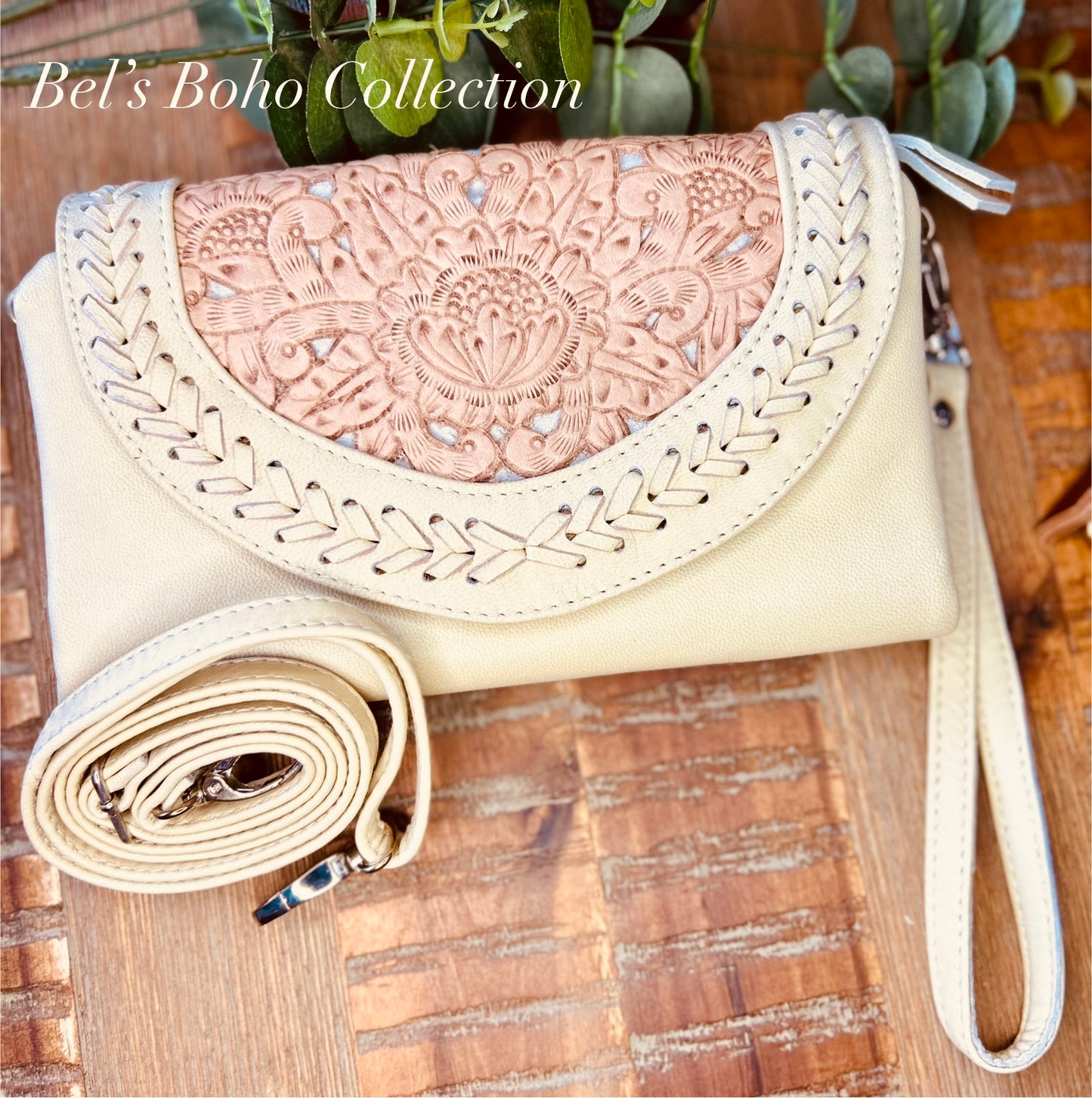 Hand-Carved Double Clip Wallet & Clutch