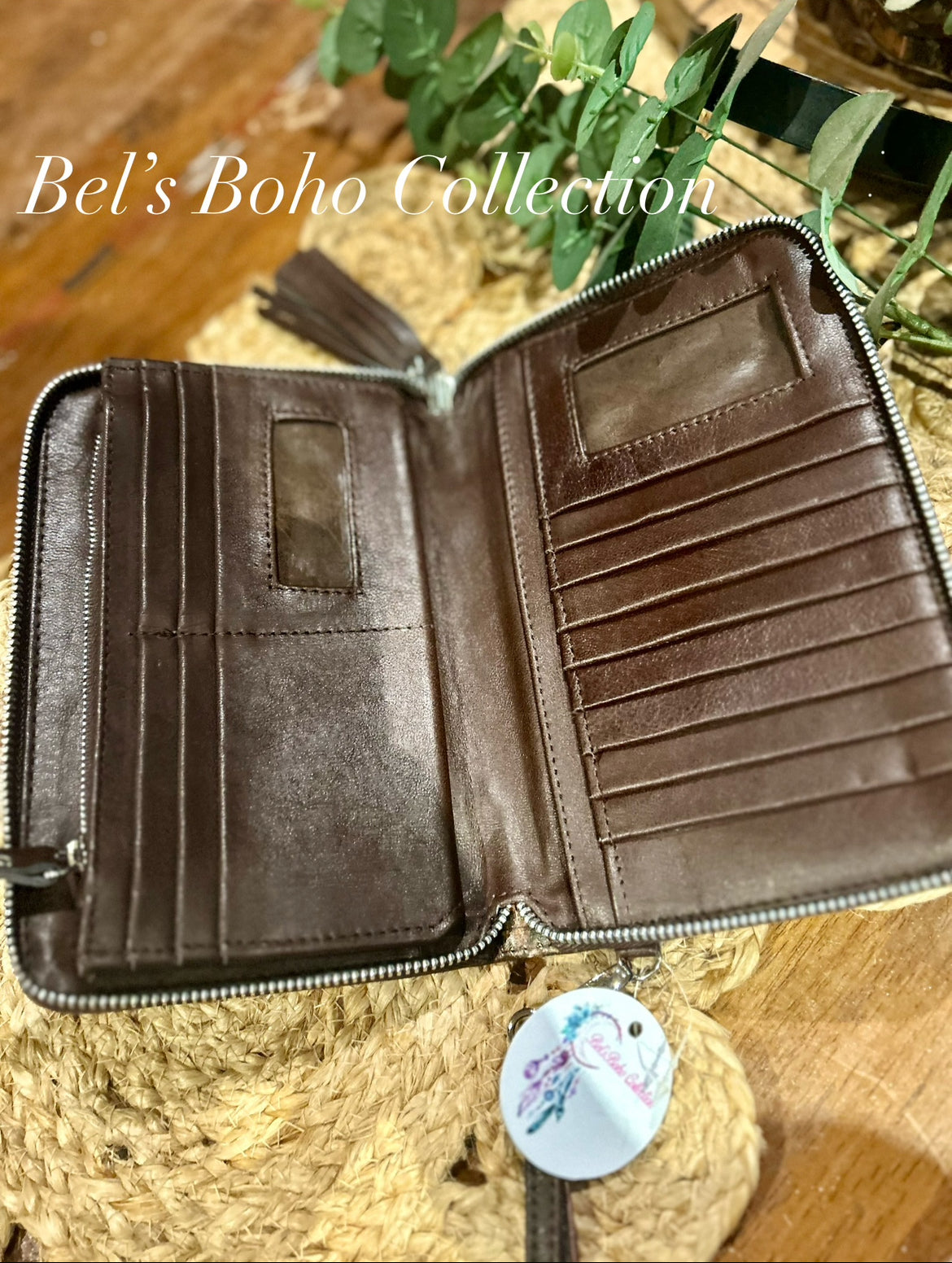 Handtooled Buffalo Skull Wallet