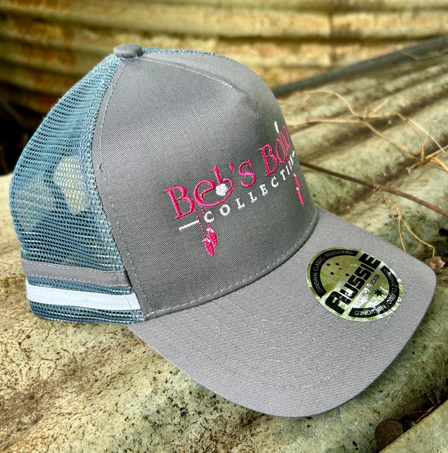 Dark Grey & White Trucker Cap