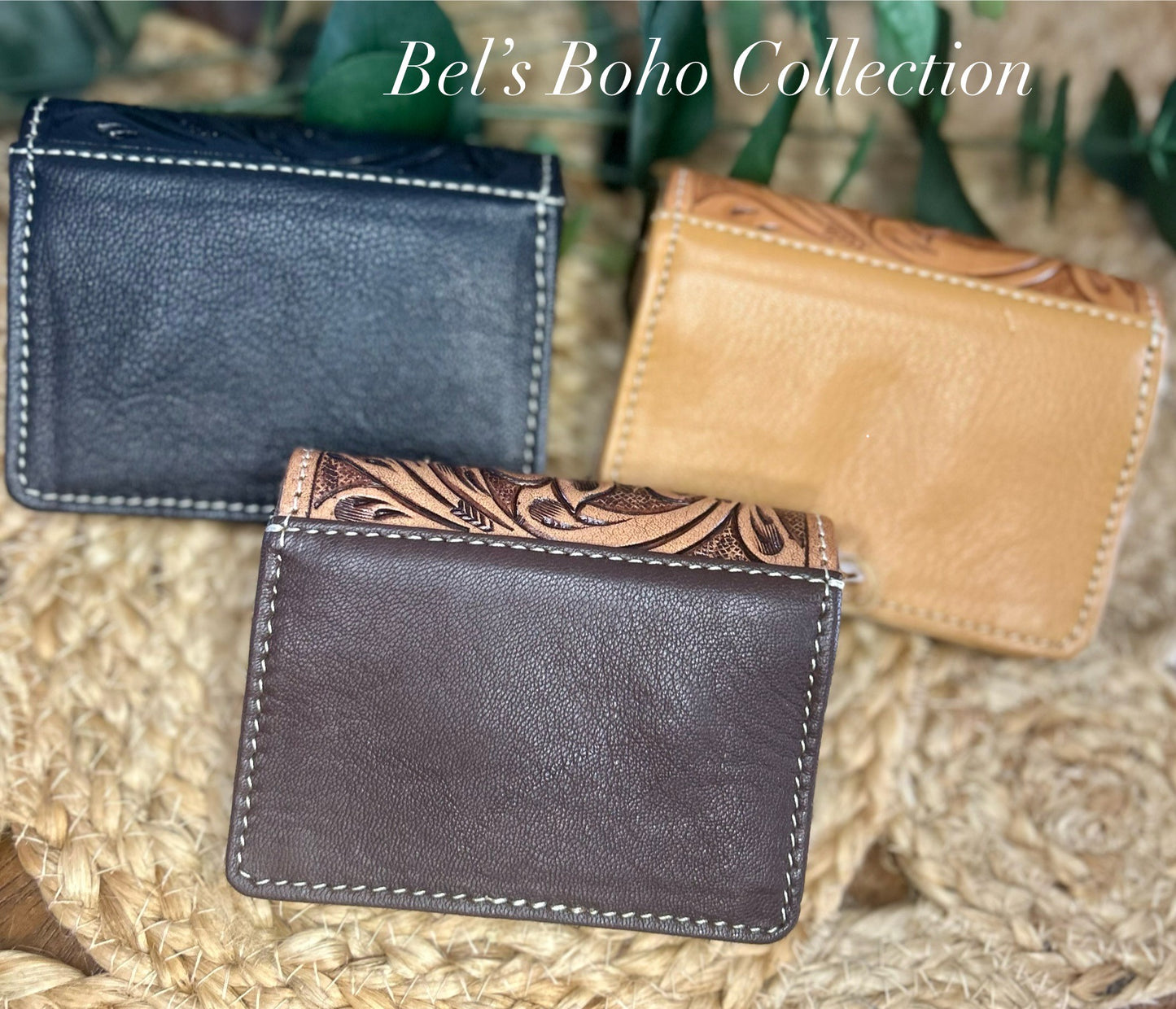 Hand-Tooled Leather Coin Purse