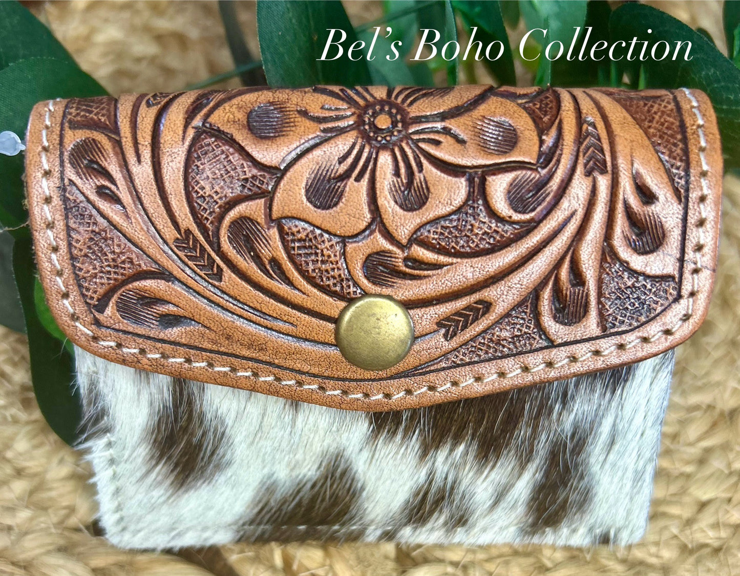Hand-Tooled Leather Coin Purse