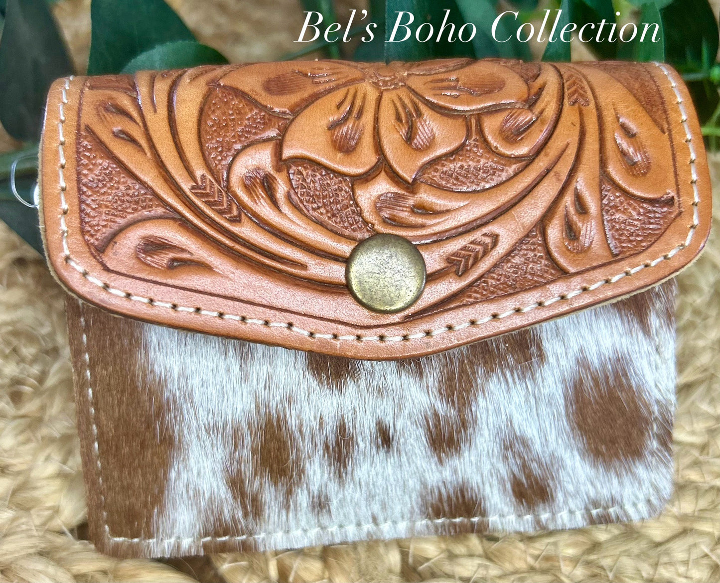 Hand-Tooled Leather Coin Purse