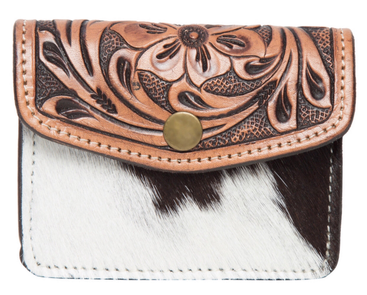 Hand-Tooled Leather Coin Purse