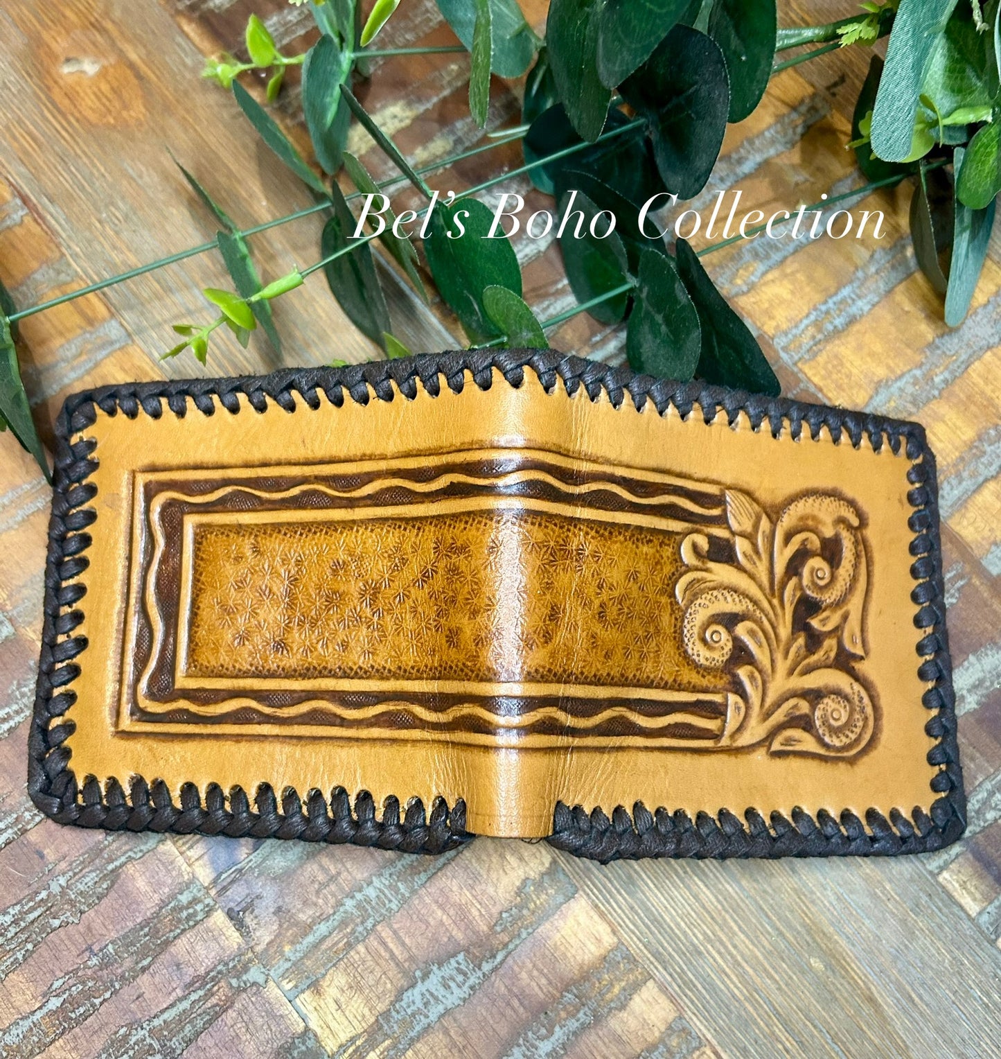 Hand-Carved Unisex Wallet