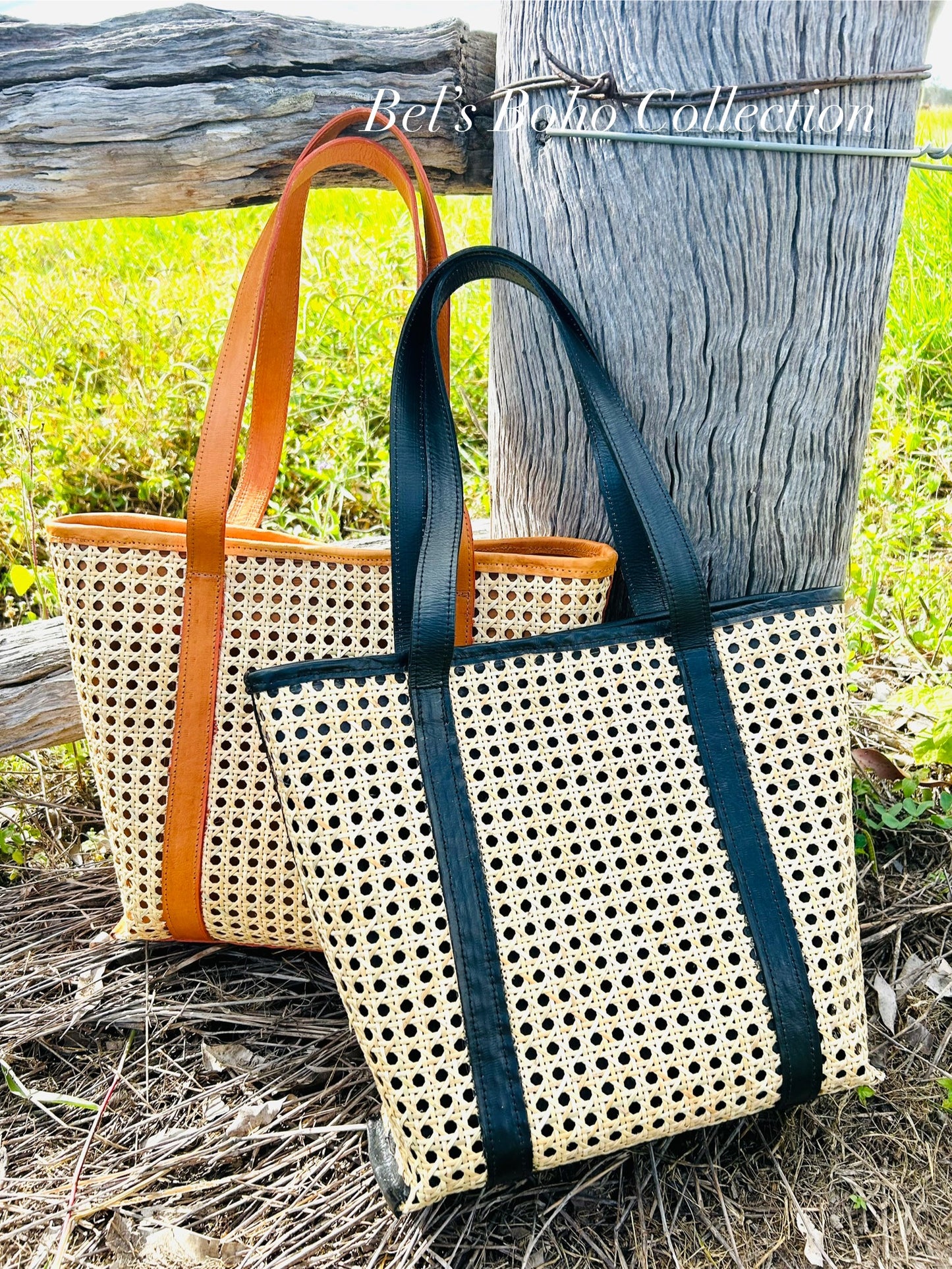 The Jacey Handwoven Rattan Tote
