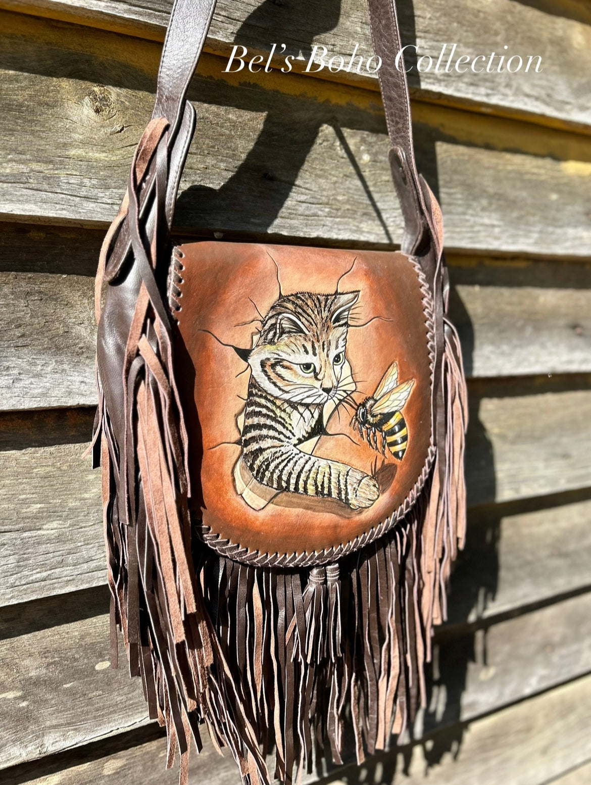 The Curious Whiskers Fringe Bag