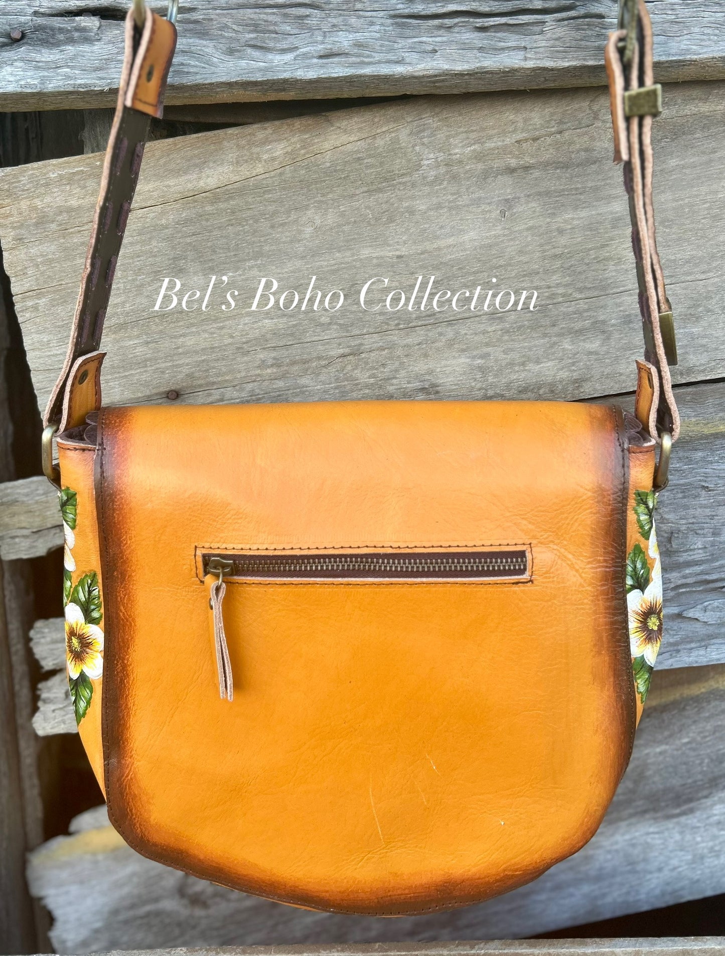 Hand-painted Bee Blossom Bag