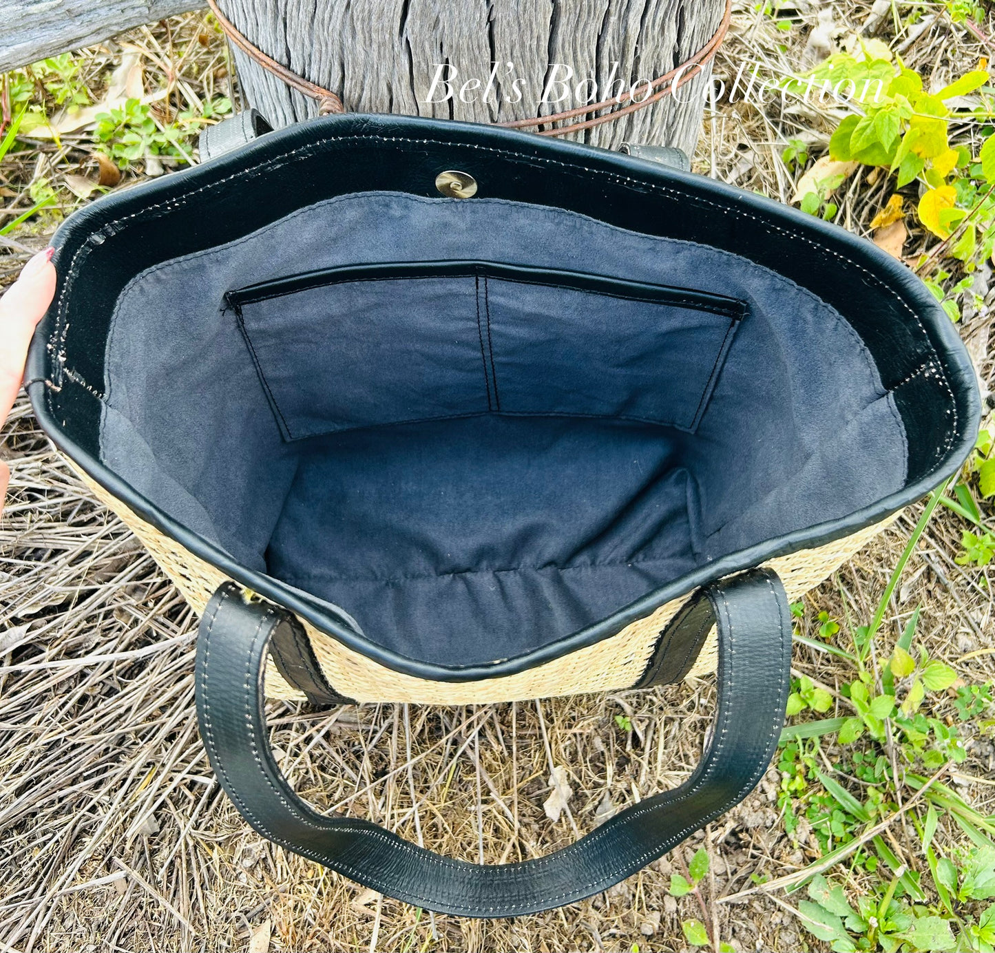 The Jacey Handwoven Rattan Tote