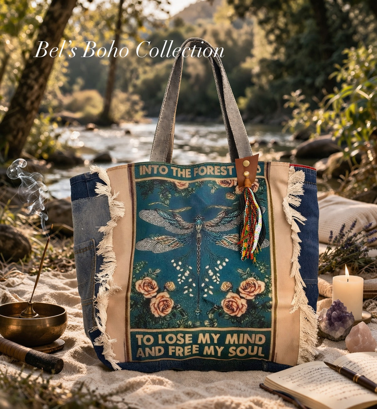 The Forest Soul Denim Tote