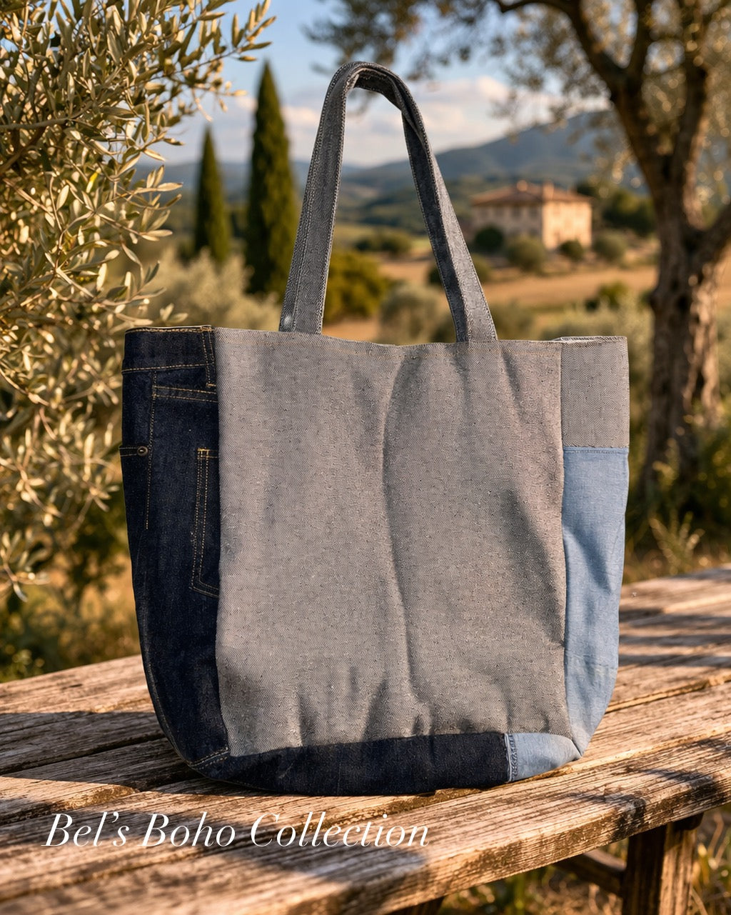The Champagne & Sass Denim Tote