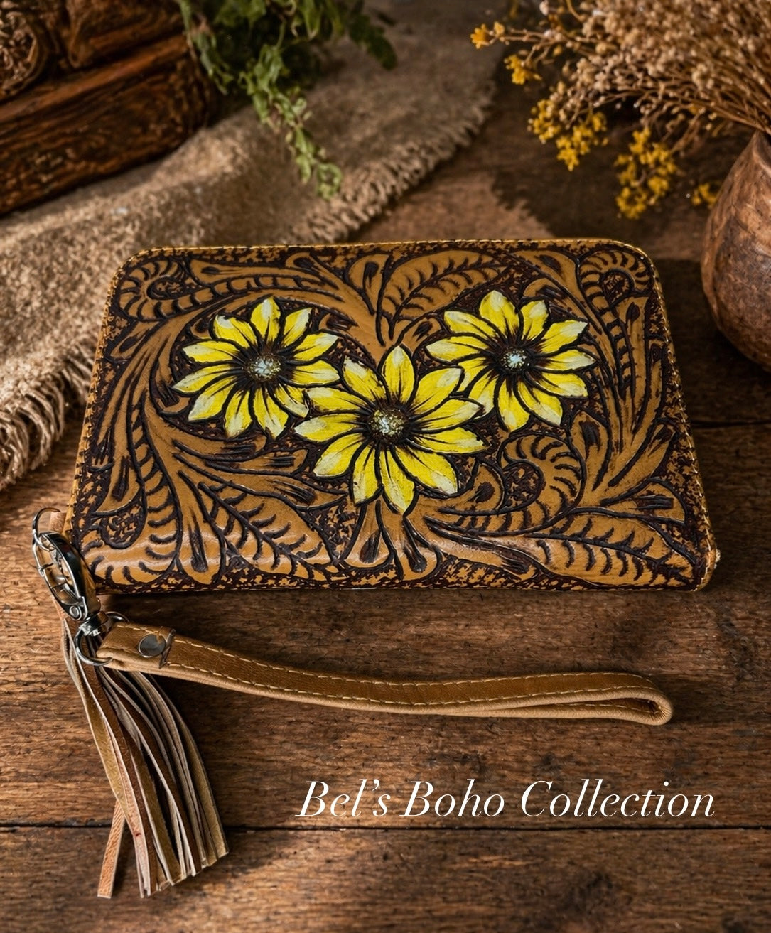 The Sunflower Saddle Wallet