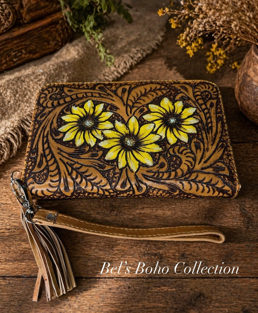 The Sunflower Saddle Wallet