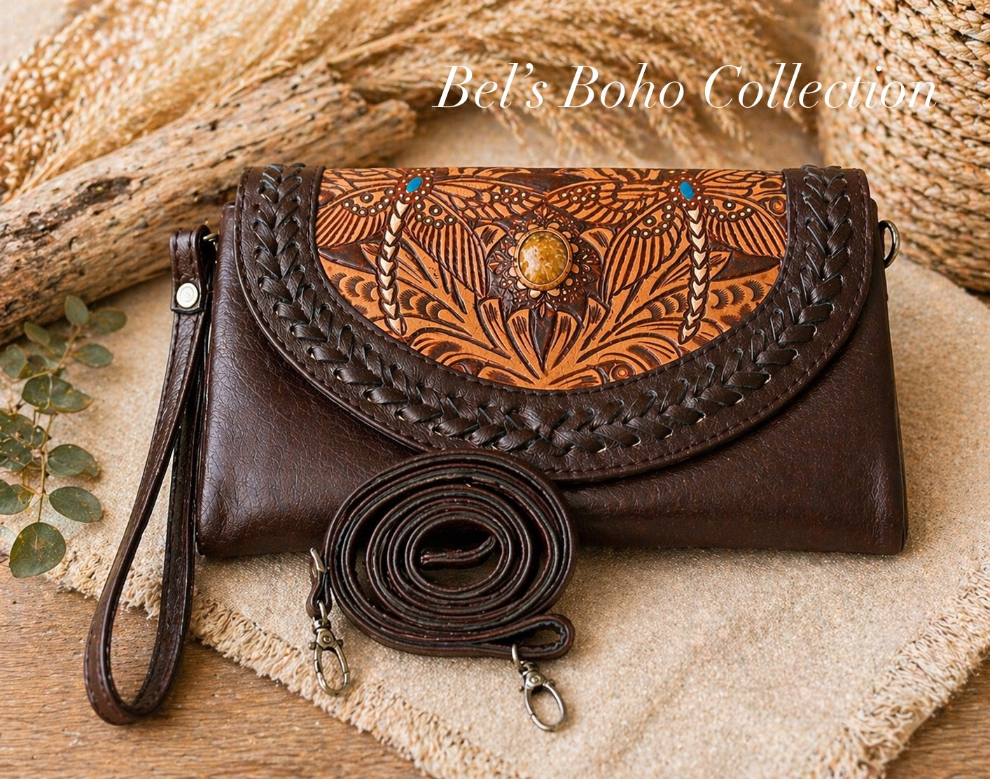 The Dragonfly Haven Double Clip Wallet & Clutch