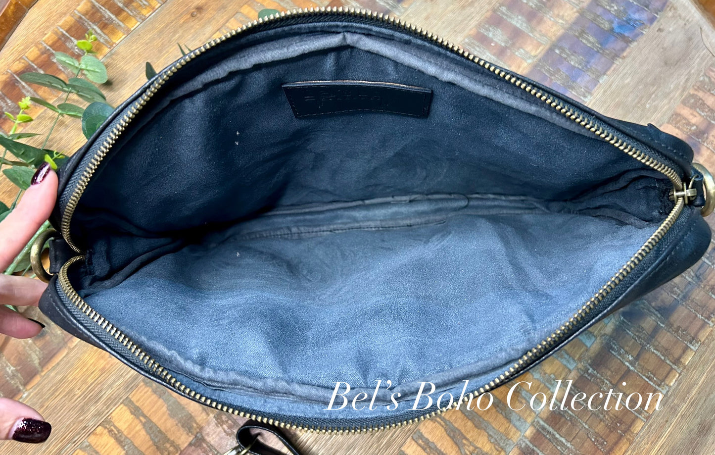 Hand-carved Leather Mandala Laptop Carry Bag