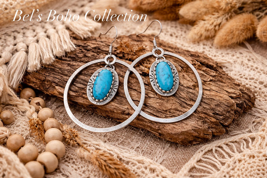 Boho Horizon Hoop Earrings