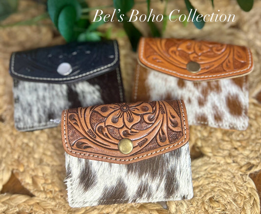 Hand-Tooled Leather Coin Purse
